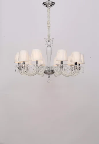 Люстра подвесная Atlanta 2056-10P Favourite белая на 10 ламп, основание хром в стиле классический  фото 2
